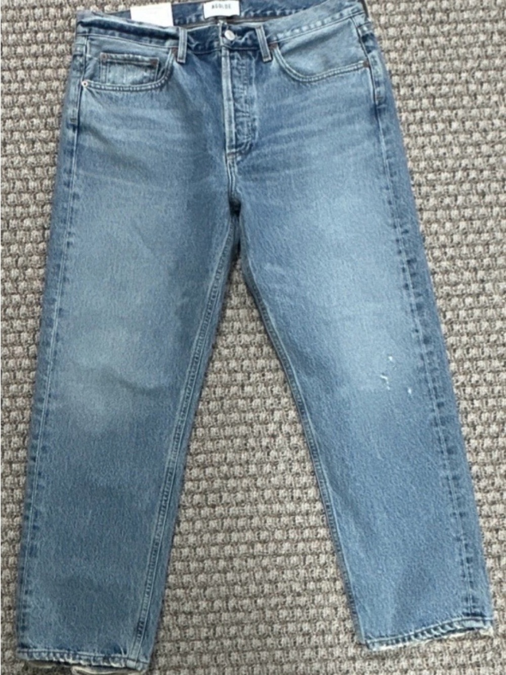Agolde Women's Straight Leg Jeans in Light Blue Wash